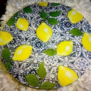 Lemon print lazy Susan NWOT